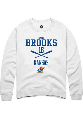 Katie Brooks Rally Kansas Jayhawks Mens NIL Sport Icon Long Sleeve Crew Sweatshirt