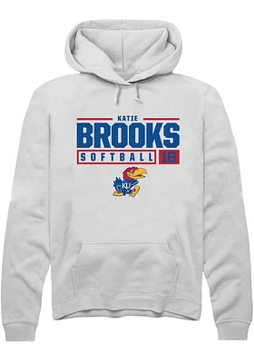 Katie Brooks Rally Kansas Jayhawks Mens NIL Stacked Box Long Sleeve Hoodie