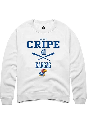Hailey Cripe Rally Kansas Jayhawks Mens NIL Sport Icon Long Sleeve Crew Sweatshirt