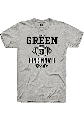 Ethan Green  Cincinnati Bearcats Ash Rally NIL Sport Icon Short Sleeve T Shirt