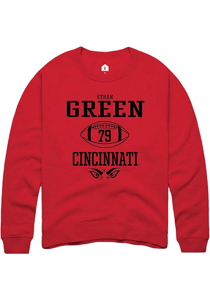 Ethan Green Rally Cincinnati Bearcats Mens NIL Sport Icon Long Sleeve Crew Sweatshirt