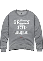 Ethan Green  Rally Cincinnati Bearcats Mens Graphite NIL Sport Icon Long Sleeve Crew Sweatshirt