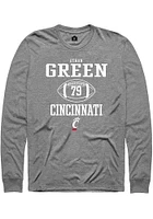 Ethan Green  Cincinnati Bearcats Graphite Rally NIL Sport Icon Long Sleeve T Shirt