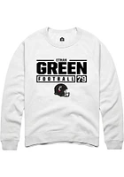 Ethan Green Rally Cincinnati Bearcats Mens NIL Stacked Box Long Sleeve Crew Sweatshirt