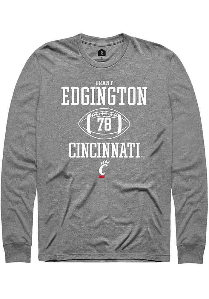 Grant Edgington  Cincinnati Bearcats Graphite Rally NIL Sport Icon Long Sleeve T Shirt