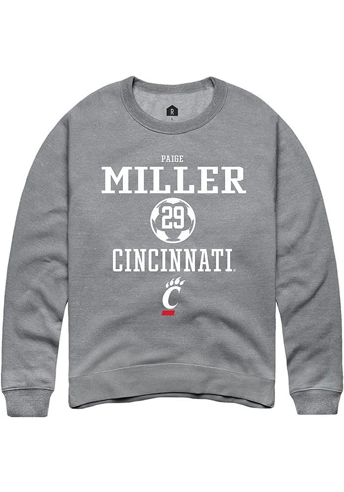 Paige Miller  Rally Cincinnati Bearcats Mens Graphite NIL Sport Icon Long Sleeve Crew Sweatshirt