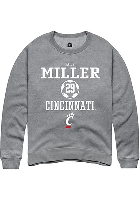 Paige Miller  Rally Cincinnati Bearcats Mens Graphite NIL Sport Icon Long Sleeve Crew Sweatshirt