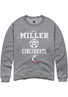 Paige Miller  Rally Cincinnati Bearcats Mens Graphite NIL Sport Icon Long Sleeve Crew Sweatshirt