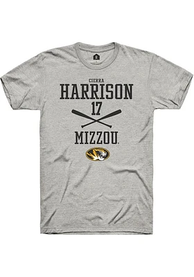 Cierra Harrison  Missouri Tigers Ash Rally NIL Sport Icon Short Sleeve T Shirt