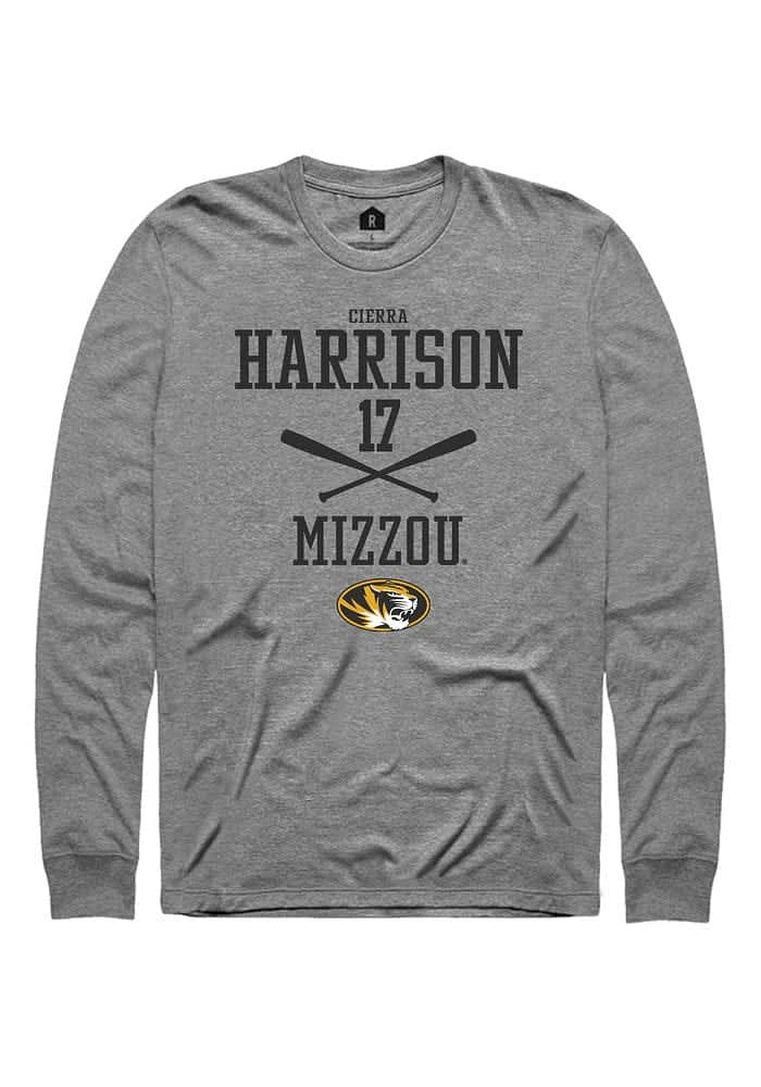 Cierra Harrison Missouri Tigers Graphite Rally NIL Sport Icon Long Sleeve T Shirt