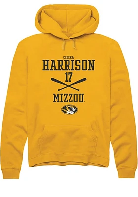 Cierra Harrison  Rally Missouri Tigers Mens Gold NIL Sport Icon Long Sleeve Hoodie