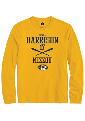 Cierra Harrison  Missouri Tigers Gold Rally NIL Sport Icon Long Sleeve T Shirt
