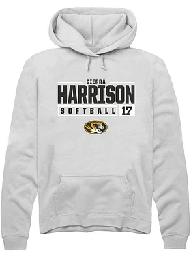 Cierra Harrison Rally Missouri Tigers Mens NIL Stacked Box Long Sleeve Hoodie