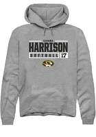 Cierra Harrison  Rally Missouri Tigers Mens Graphite NIL Stacked Box Long Sleeve Hoodie