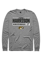 Cierra Harrison  Missouri Tigers Graphite Rally NIL Stacked Box Long Sleeve T Shirt