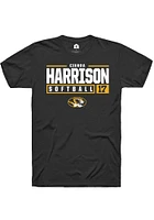 Cierra Harrison  Missouri Tigers Black Rally NIL Stacked Box Short Sleeve T Shirt