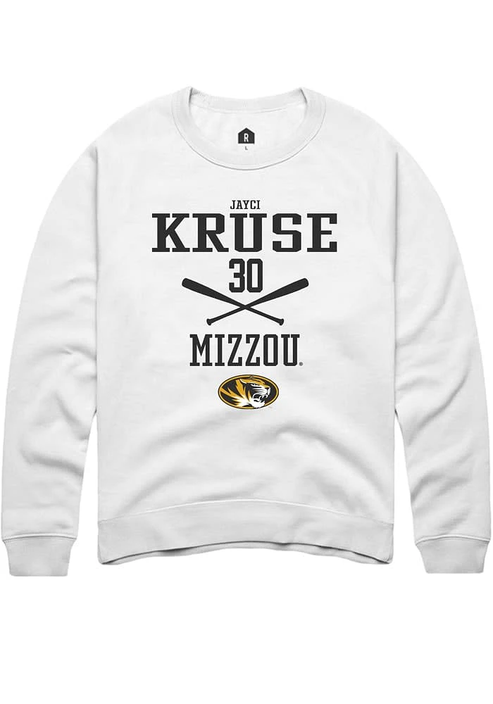 Jayci Kruse Rally Missouri Tigers Mens NIL Sport Icon Long Sleeve Crew Sweatshirt