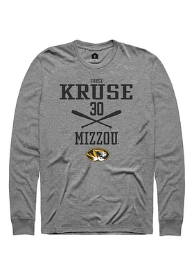 Jayci Kruse  Missouri Tigers Graphite Rally NIL Sport Icon Long Sleeve T Shirt