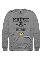 Jayci Kruse  Missouri Tigers Graphite Rally NIL Sport Icon Long Sleeve T Shirt