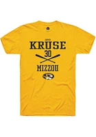 Jayci Kruse  Missouri Tigers Gold Rally NIL Sport Icon Short Sleeve T Shirt