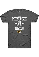Jayci Kruse  Missouri Tigers Dark Grey Rally NIL Sport Icon Short Sleeve T Shirt