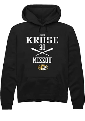 Jayci Kruse  Rally Missouri Tigers Mens Black NIL Sport Icon Long Sleeve Hoodie