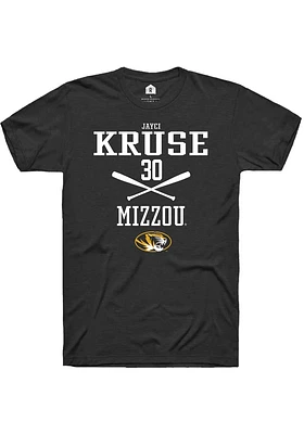 Jayci Kruse  Missouri Tigers Black Rally NIL Sport Icon Short Sleeve T Shirt