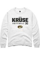 Jayci Kruse Rally Missouri Tigers Mens NIL Stacked Box Long Sleeve Crew Sweatshirt
