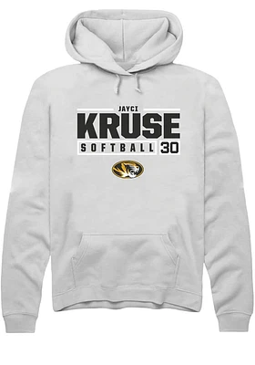 Jayci Kruse Rally Missouri Tigers Mens NIL Stacked Box Long Sleeve Hoodie