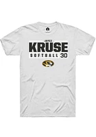 Jayci Kruse  Missouri Tigers White Rally NIL Stacked Box Short Sleeve T Shirt