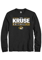 Jayci Kruse  Missouri Tigers Black Rally NIL Stacked Box Long Sleeve T Shirt