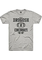 Brady Drogosh  Cincinnati Bearcats Ash Rally NIL Sport Icon Short Sleeve T Shirt