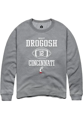 Brady Drogosh  Rally Cincinnati Bearcats Mens Graphite NIL Sport Icon Long Sleeve Crew Sweatshir..