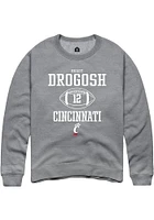 Brady Drogosh  Rally Cincinnati Bearcats Mens Graphite NIL Sport Icon Long Sleeve Crew Sweatshir..