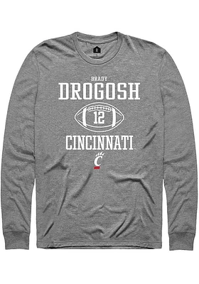 Brady Drogosh  Cincinnati Bearcats Graphite Rally NIL Sport Icon Long Sleeve T Shirt