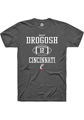 Brady Drogosh  Cincinnati Bearcats Dark Grey Rally NIL Sport Icon Short Sleeve T Shirt