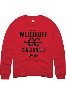 Rachael Woodruff  Rally Cincinnati Bearcats Mens Red NIL Sport Icon Long Sleeve Crew Sweatshirt