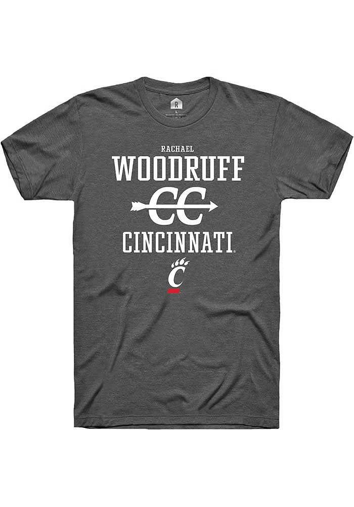 Rachael Woodruff  Cincinnati Bearcats Dark Grey Rally NIL Sport Icon Short Sleeve T Shirt