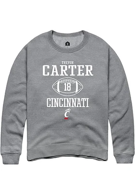 Trevor Carter  Rally Cincinnati Bearcats Mens Graphite NIL Sport Icon Long Sleeve Crew Sweatshir..