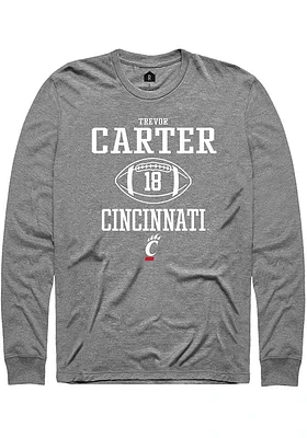 Trevor Carter  Cincinnati Bearcats Graphite Rally NIL Sport Icon Long Sleeve T Shirt