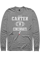 Trevor Carter  Cincinnati Bearcats Graphite Rally NIL Sport Icon Long Sleeve T Shirt