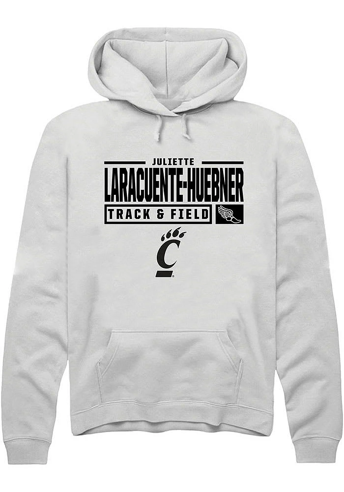 Juliette Laracuente-Huebner Rally Cincinnati Bearcats Mens NIL Stacked Box Long Sleeve Hood