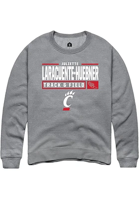 Juliette Laracuente-Huebner  Rally Cincinnati Bearcats Mens Graphite NIL Stacked Box Long Sleeve..