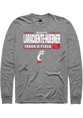 Juliette Laracuente-Huebner  Cincinnati Bearcats Graphite Rally NIL Stacked Box Long Sleeve T Sh..