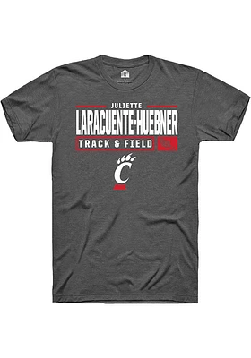 Juliette Laracuente-Huebner  Cincinnati Bearcats Dark Grey Rally NIL Stacked Box Short Sleeve T ..