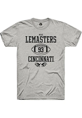 Max Lemasters  Cincinnati Bearcats Ash Rally NIL Sport Icon Short Sleeve T Shirt