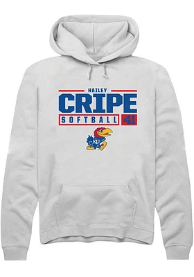 Hailey Cripe Rally Kansas Jayhawks Mens NIL Stacked Box Long Sleeve Hoodie