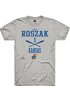 Sara Roszak  Kansas Jayhawks Ash Rally NIL Sport Icon Short Sleeve T Shirt