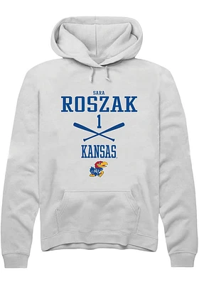 Sara Roszak Rally Kansas Jayhawks Mens NIL Sport Icon Long Sleeve Hoodie