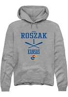 Sara Roszak  Rally Kansas Jayhawks Mens Graphite NIL Sport Icon Long Sleeve Hoodie